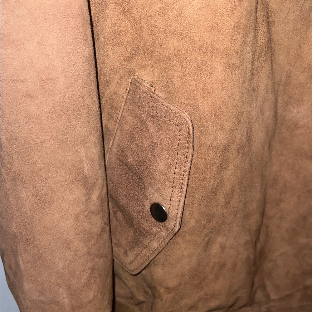 Bombay Leather Mens Baron brown suede Leather Jacket NWOT - Picture 9 of 15